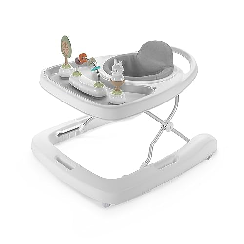 Step & Sprout 3-in-1 Foldable Baby Activity Walker (White-Grey)