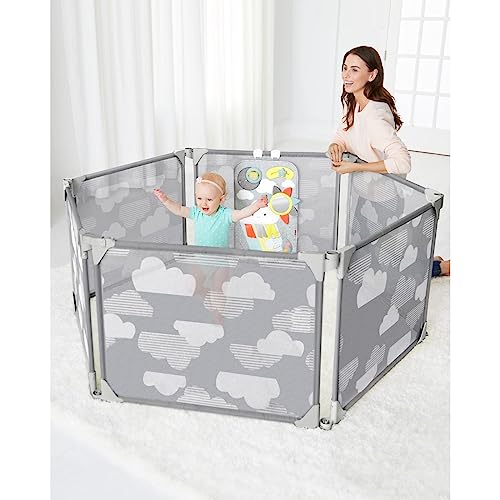 New Skip Hop Expandable Baby Gate, Playview Enclosure, Silver Lining Cloud