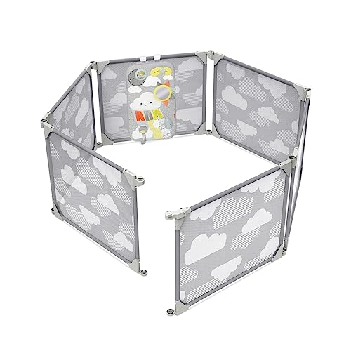 New Skip Hop Expandable Baby Gate, Playview Enclosure, Silver Lining Cloud